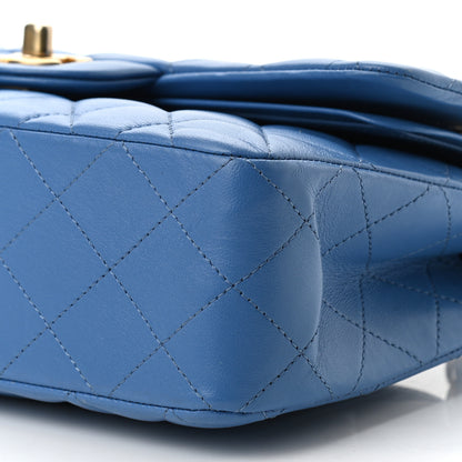 Chanel Lambskin Quilted Small Double Flap Blue 9 of 9