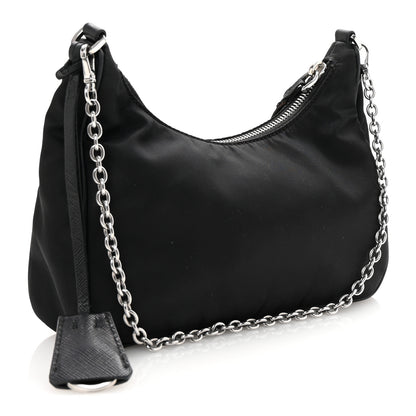 Prada Nylon Re-Edition 2005 Shoulder Bag Black 4 of 10