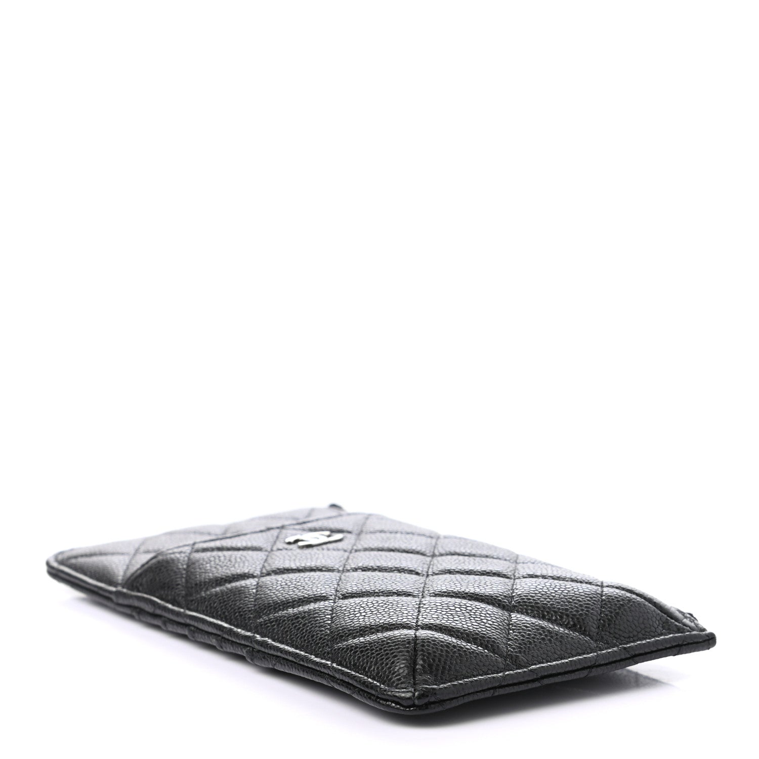 Chanel Caviar Quilted Classic Flat Wallet Pouch Black 4 of 7