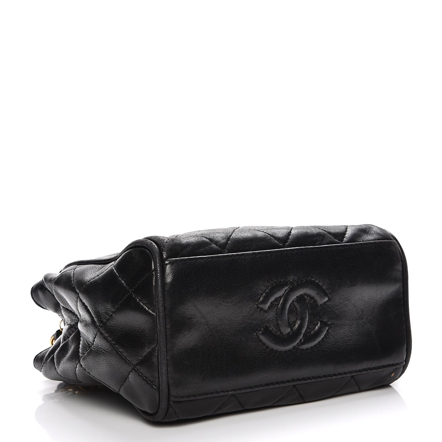 Lambskin Quilted Small Shoulder Bag Black