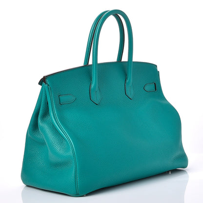 Hermes Taurillon Clemence Birkin 35 Bleu Paon 6 of 23