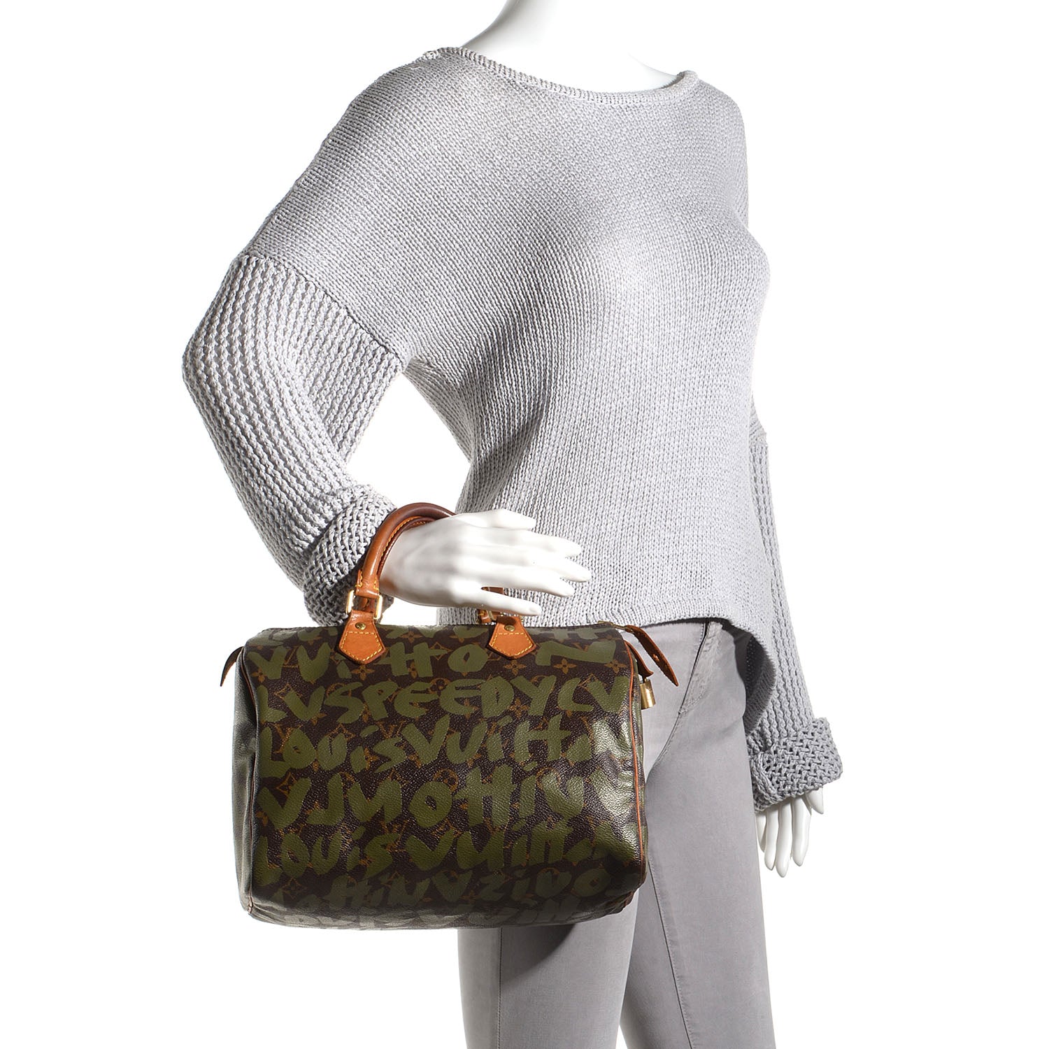Louis Vuitton Monogram Graffiti Speedy 30 Kaki 2 of 7