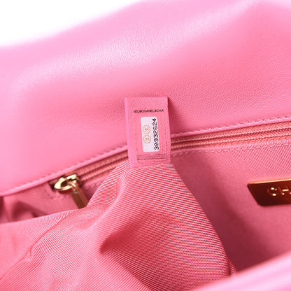 Chanel Goatskin Quilted Large Chanel 19 Flap Pink 7 of 11