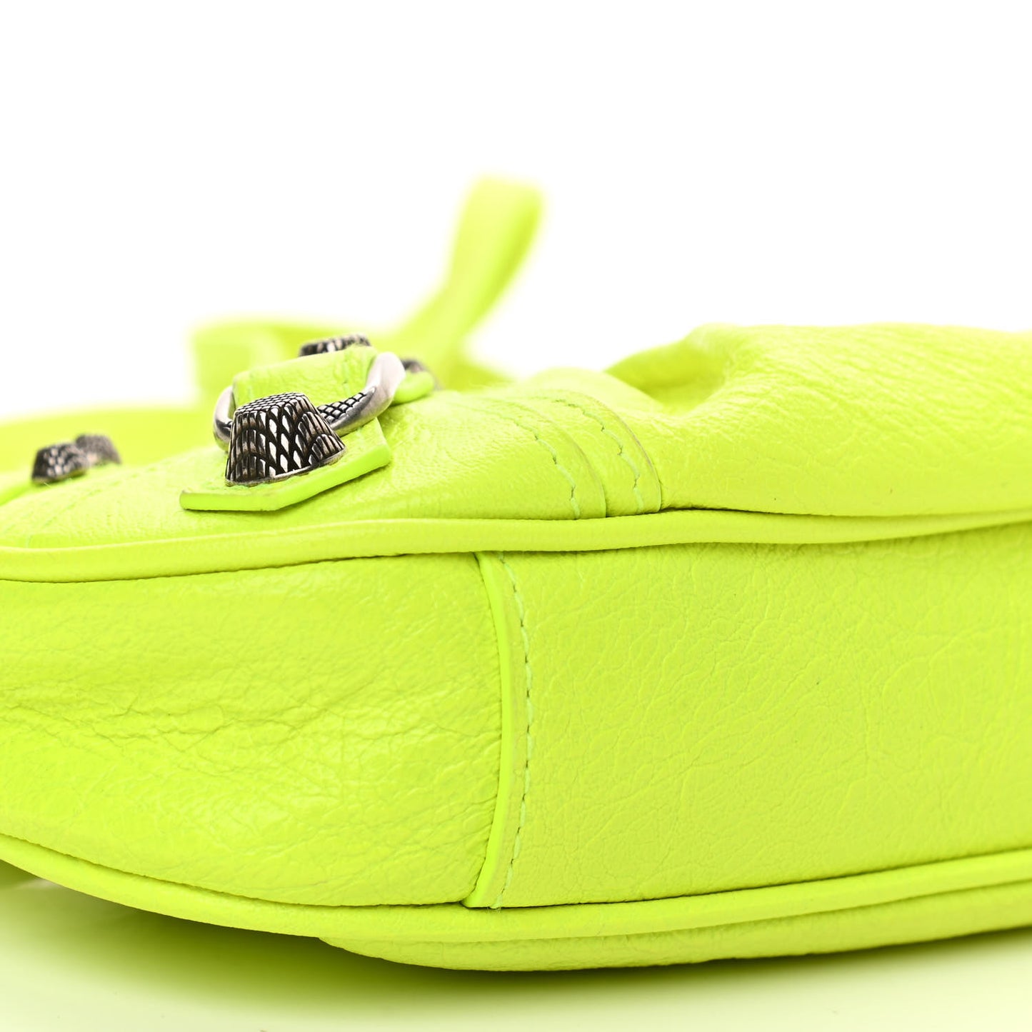 Agneau Arena Le Cagole Mini Purse With Chain Fluo Yellow