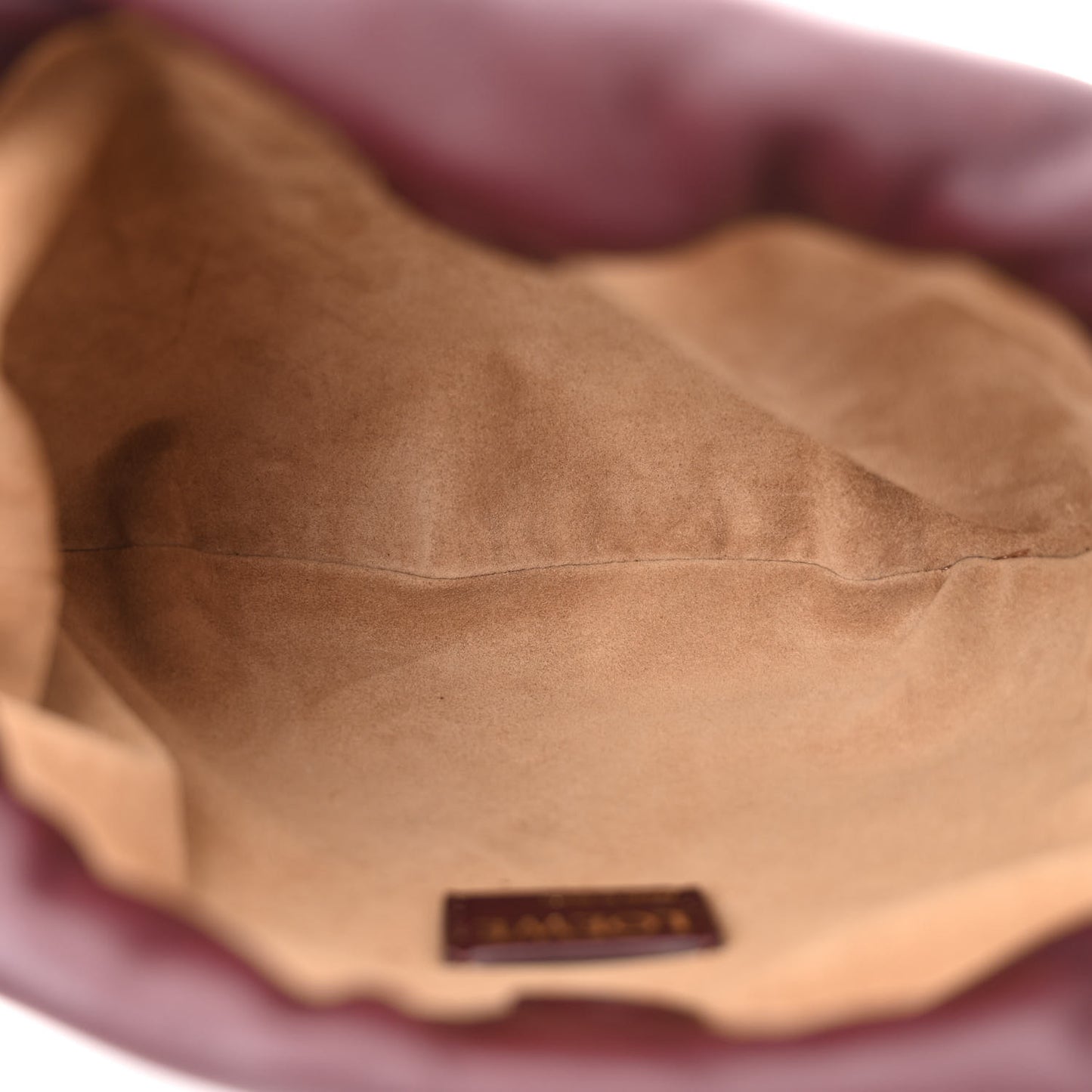 Mellow Nappa Donut Chain Mini Flamenco Knot Clutch Dark Burgundy
