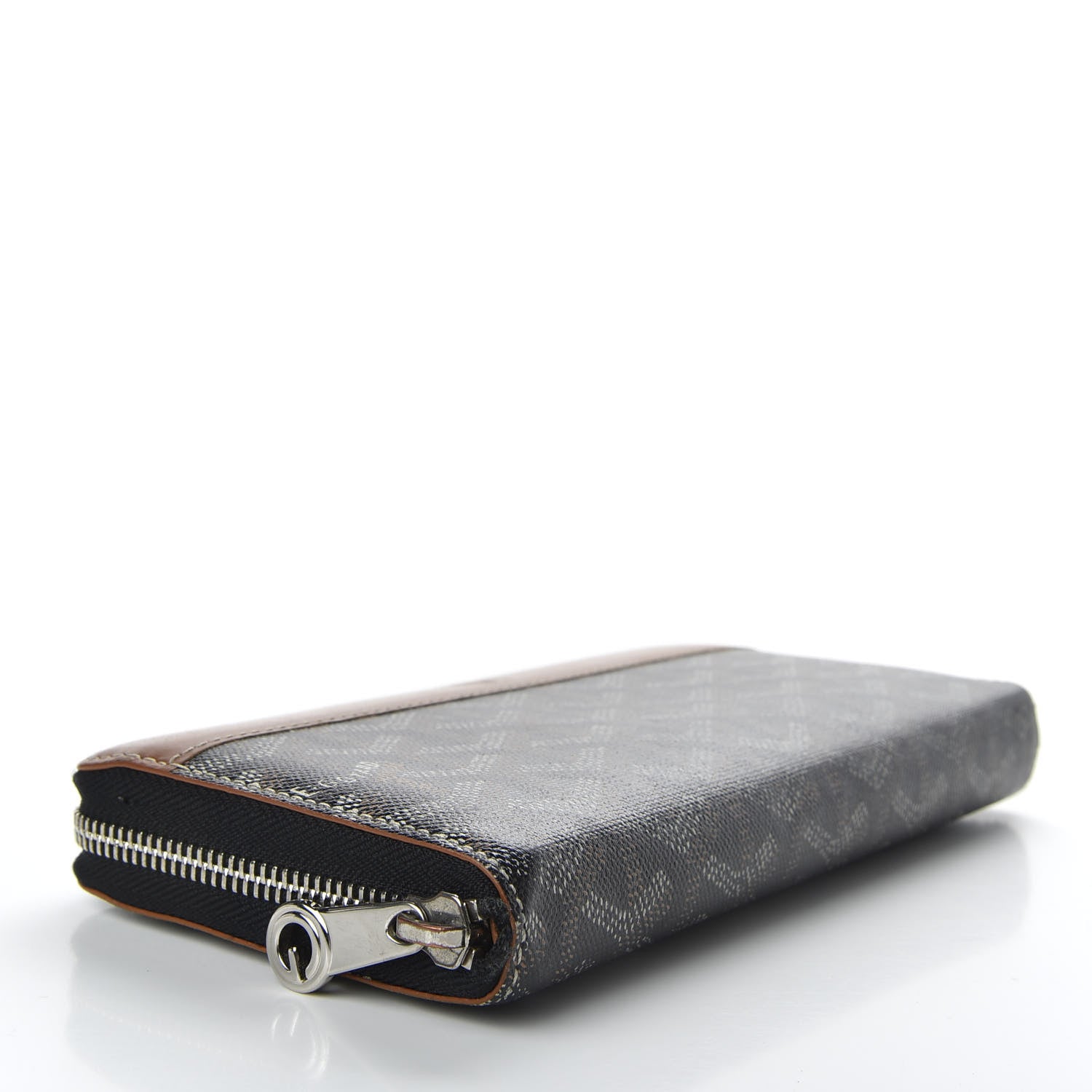 Goyard Goyardine Matignon Zip Around GM Wallet Black Gold 4 of 8