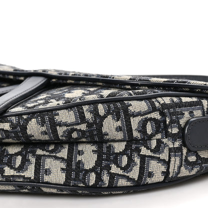 Christian Dior Oblique Saddle Bag Blue 10 of 13