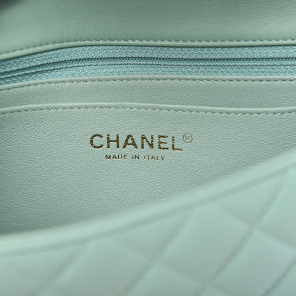 Chanel Lambskin Quilted Mini Rectangular Flap Light Green 8 of 11