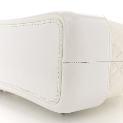 Chanel Aged Calfskin Quilted Small Gabrielle Backpack White 10 of 13