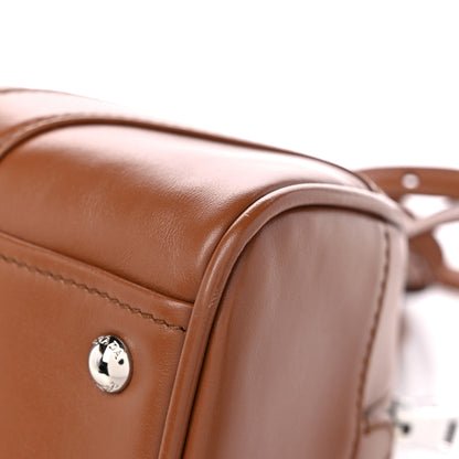 Prada Soft Calfskin Monochrome Bowling Bag Cognac 10 of 11