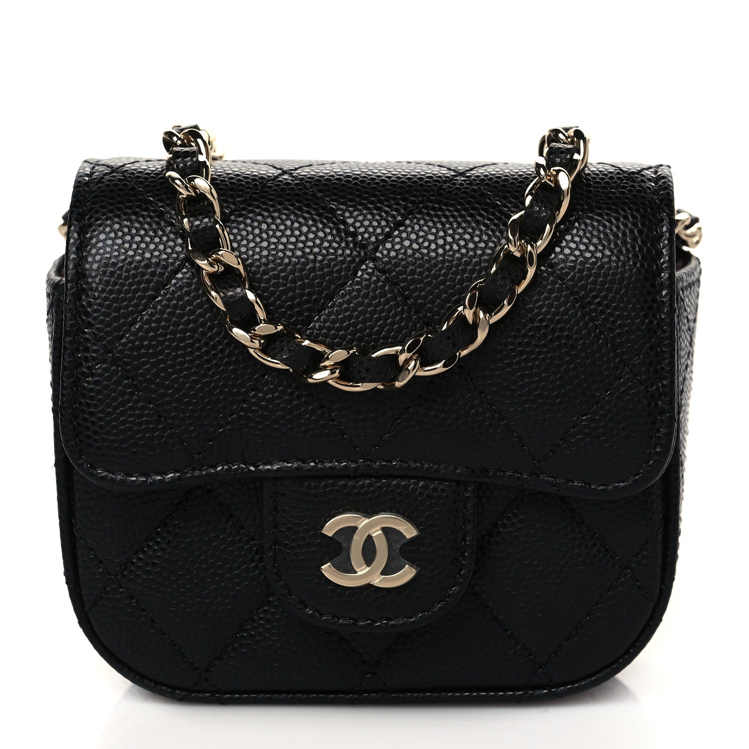 Chanel Caviar Quilted Mini Clutch With Chain Black 1 of 12