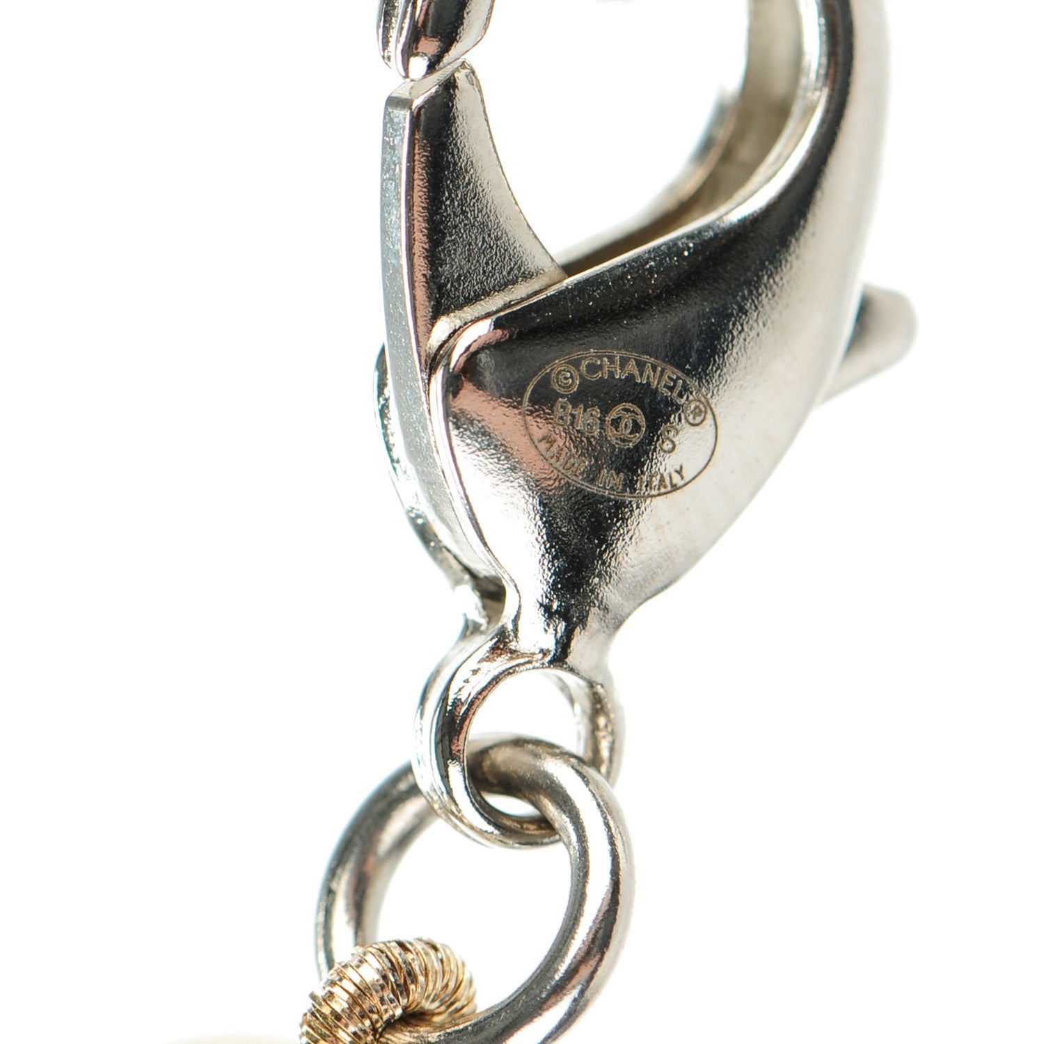 Chanel Pearl CC Short Necklace Silver 4 of 5