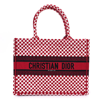 Christian Dior Canvas Medium DiorAmour Dots Book Tote Red 1 of 12