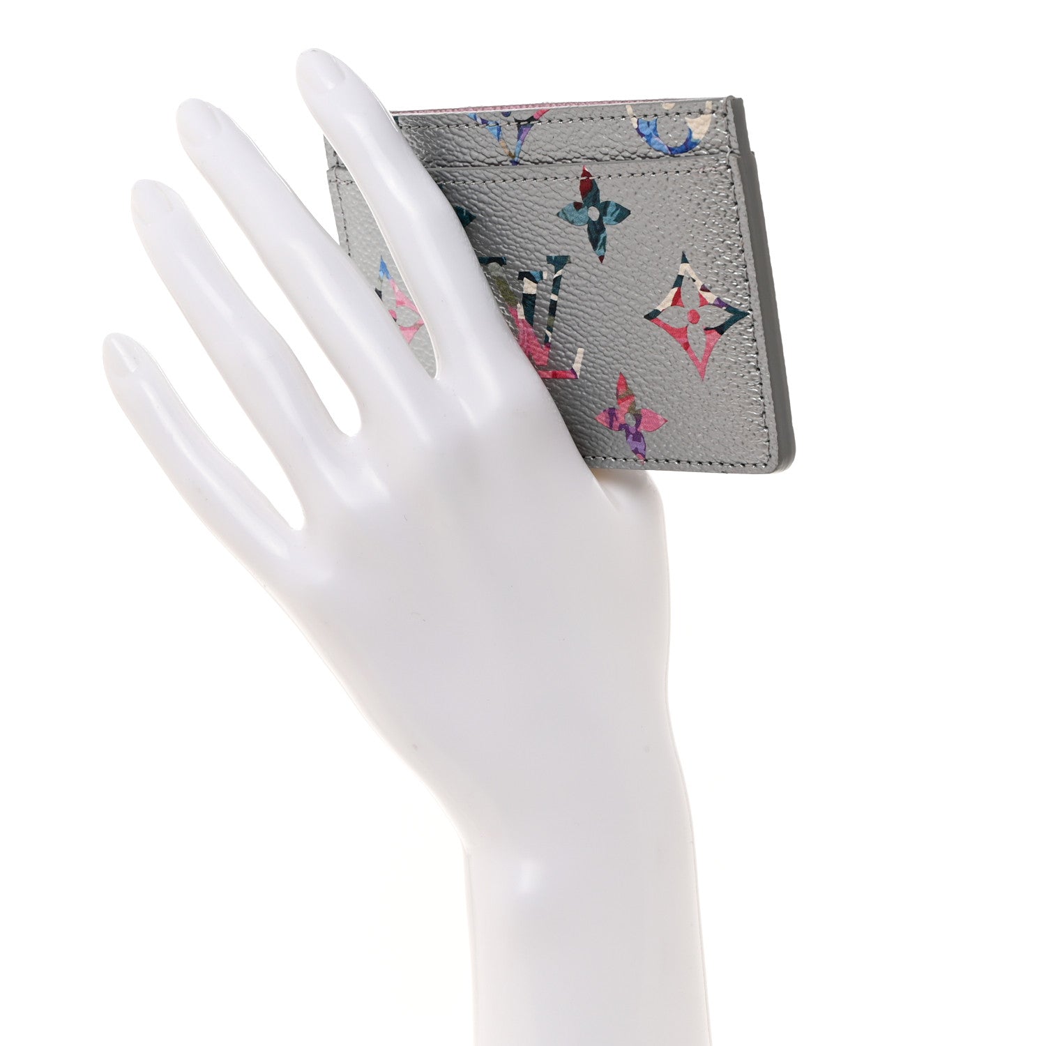 Louis Vuitton Metallic Monogram LV Garden Card Holder Silver 2 of 7