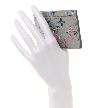 Louis Vuitton Metallic Monogram LV Garden Card Holder Silver 2 of 7