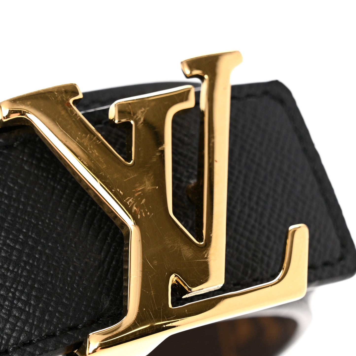 Calfskin Monogram 30mm LV Initiales Reversible Belt 85 34 Black