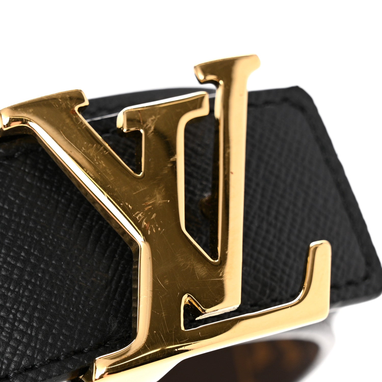 Louis Vuitton Calfskin Monogram 30mm LV Initiales Reversible Belt 85 34 Black 8 of 9