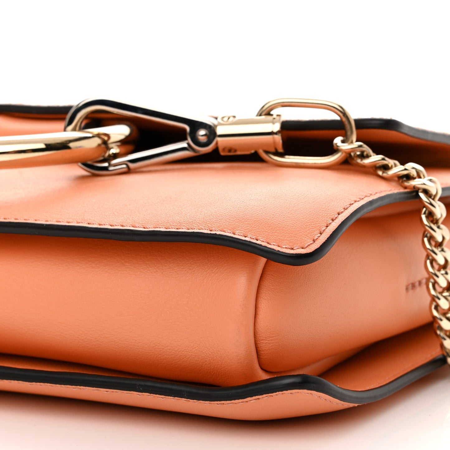 Suede Calfskin Small Faye Shoulder Bag Marrone