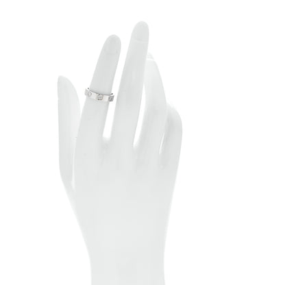 Cartier 18K White Gold Diamond 4mm LOVE Wedding Band Ring 49 4.75 2 of 4