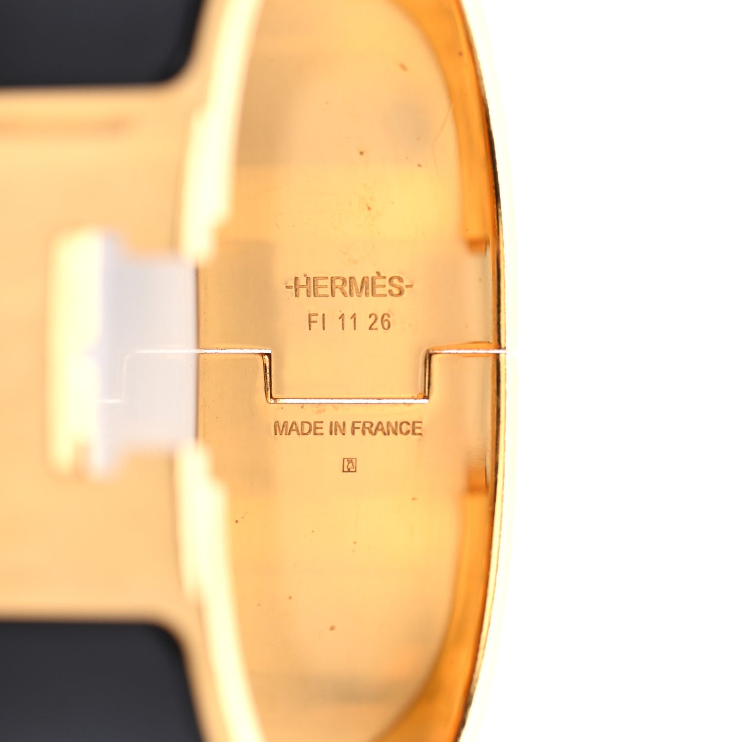 Enamel Wide Clic Clac H Bracelet PM Black