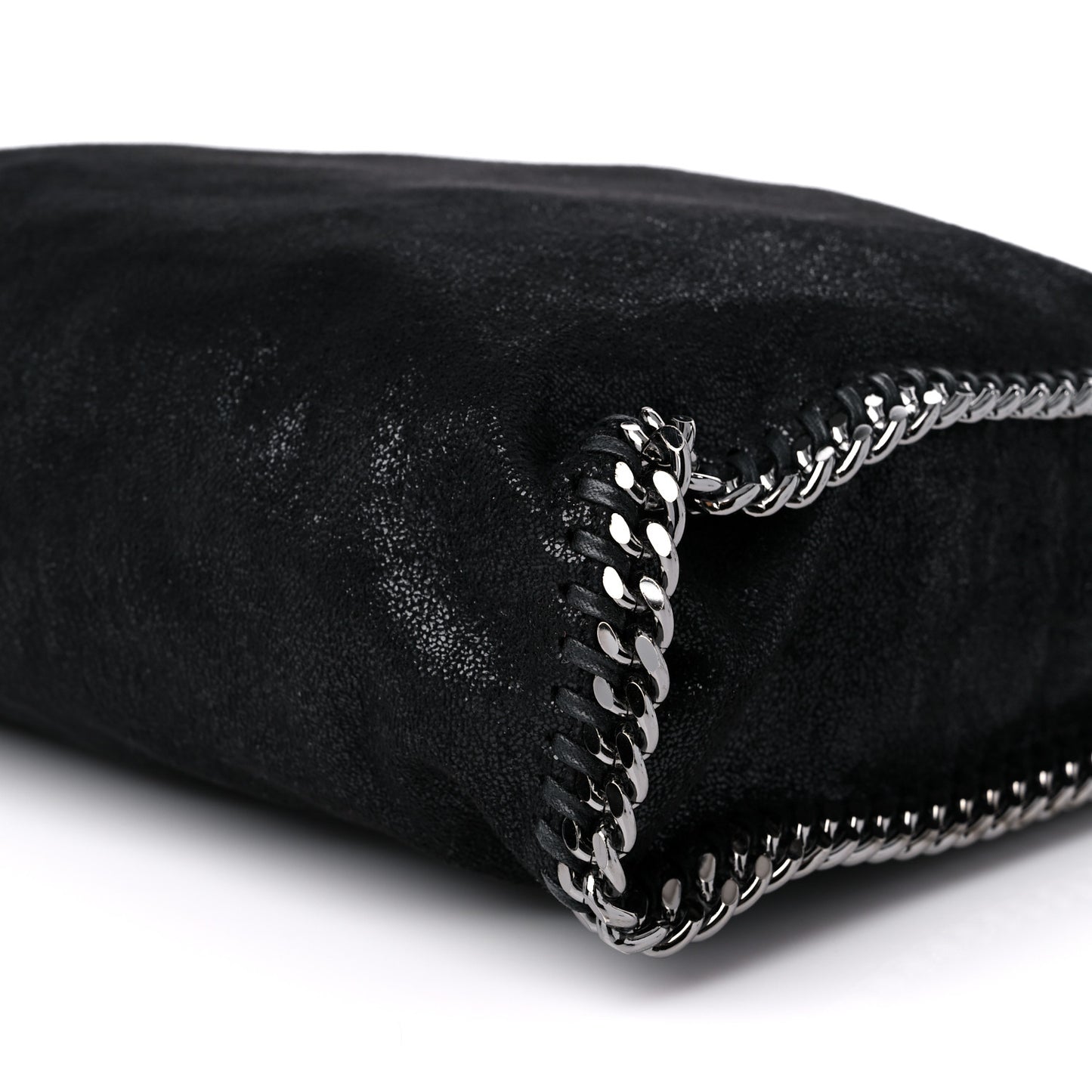 Shaggy Deer Small Falabella Fold Over Tote Black