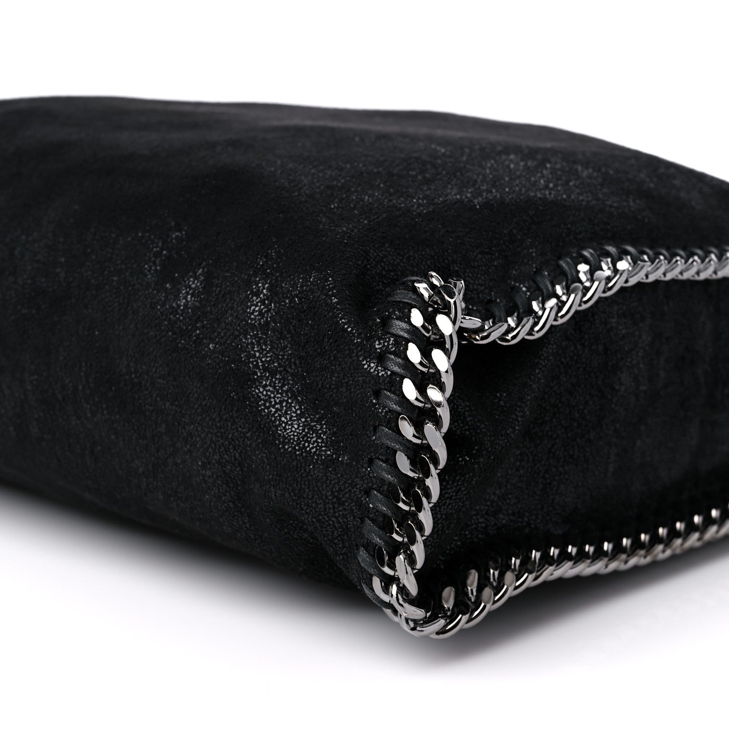 Stella McCartney Shaggy Deer Small Falabella Fold Over Tote Black 8 of 11