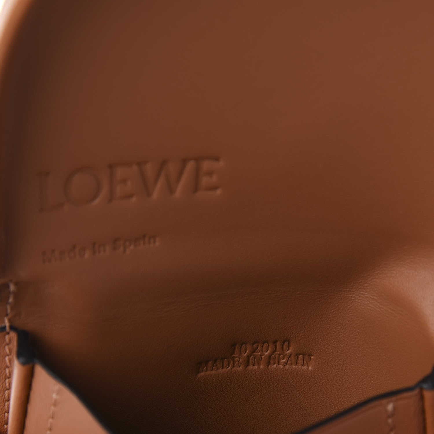 Loewe Soft Calfskin Mini Heel Pouch Tan 7 of 11