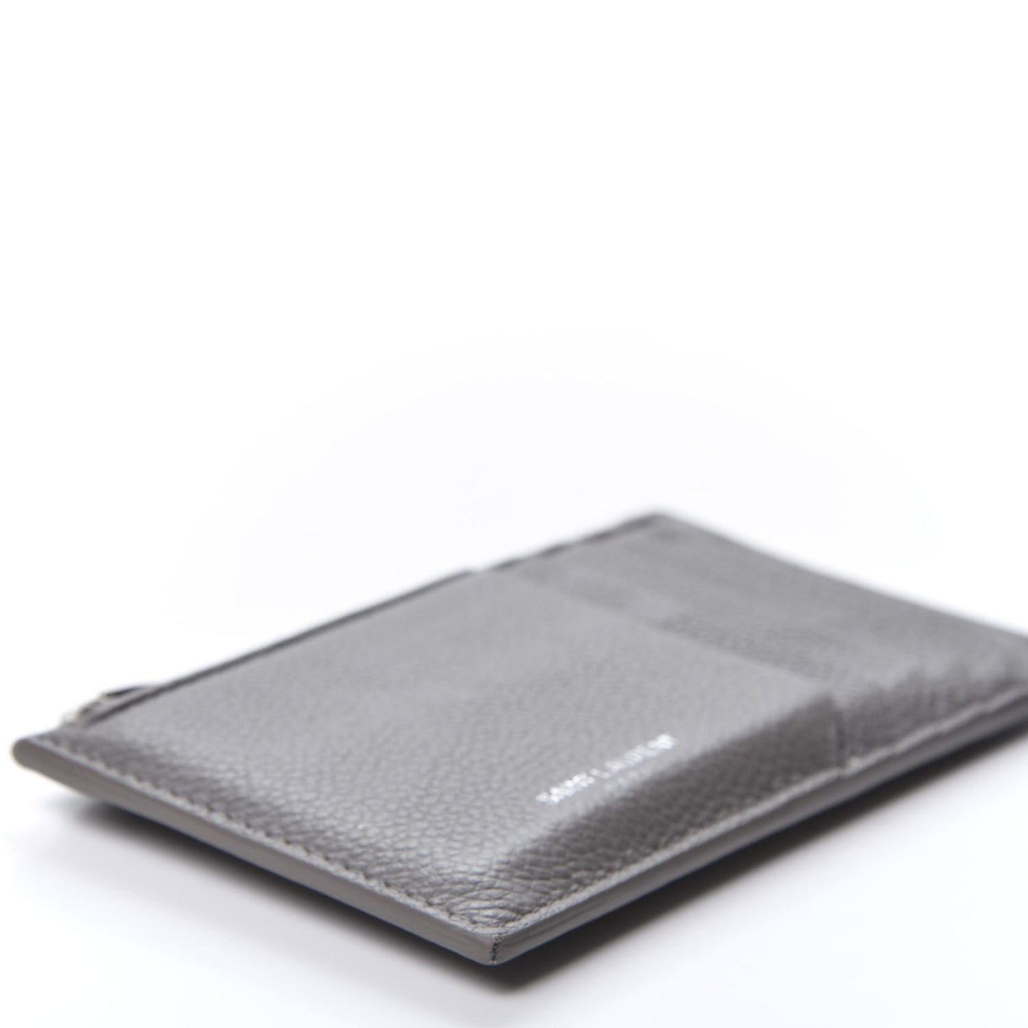 Grained Calfskin 5 Fragments Zip Pouch Card Holder Earth