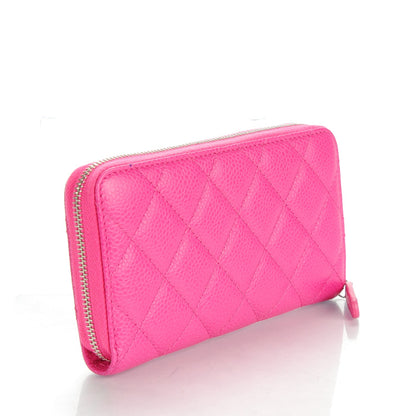 Chanel Caviar Quilted Small Zip Around Wallet Pink 3 of 8