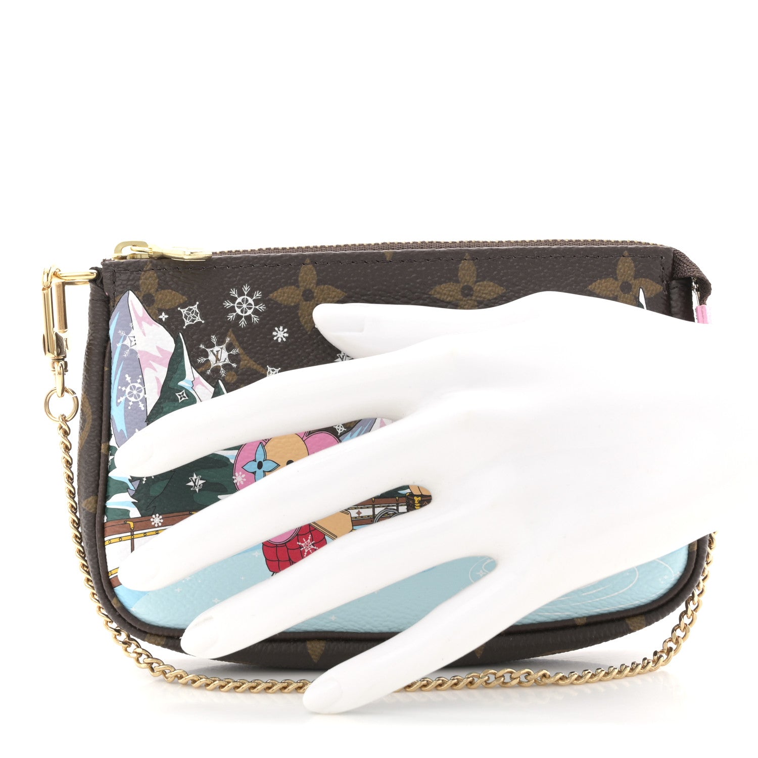 Louis Vuitton Monogram 2023 Christmas Animation Alpine Pochette Accessories Pink 2 of 8