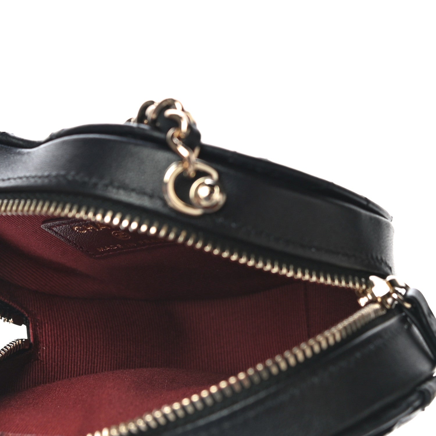 Chanel Lambskin Quilted CC In Love Heart Clutch With Chain Black 5 of 10