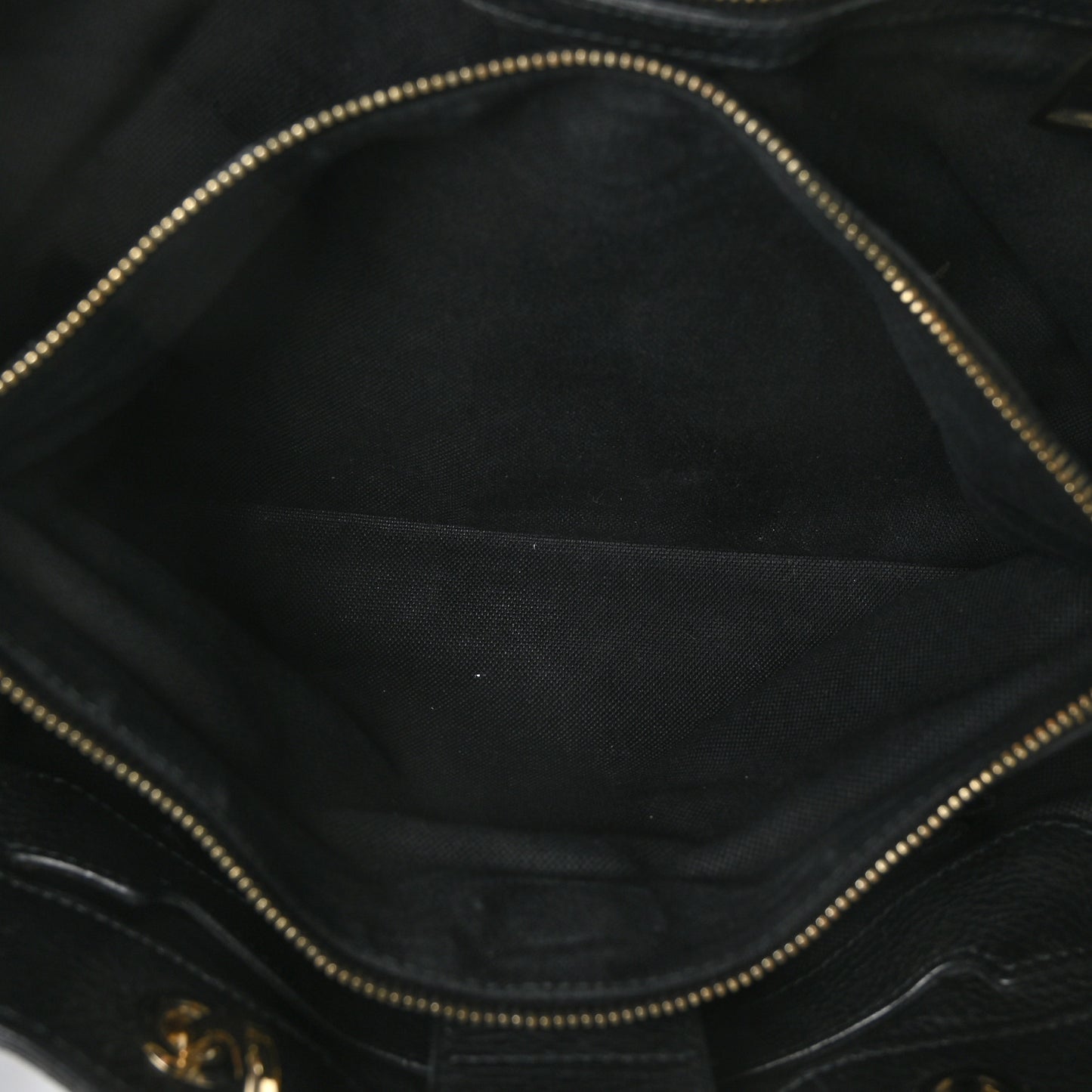 Pebbled Calfskin Medium Bamboo Shopper Tote Black