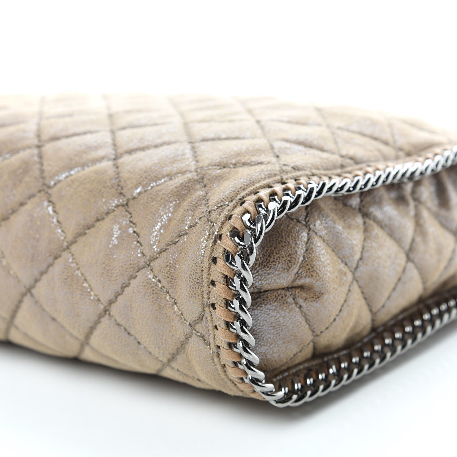 Stella McCartney Shaggy Deer Quilted Falabella Tote Taupe 6 of 10