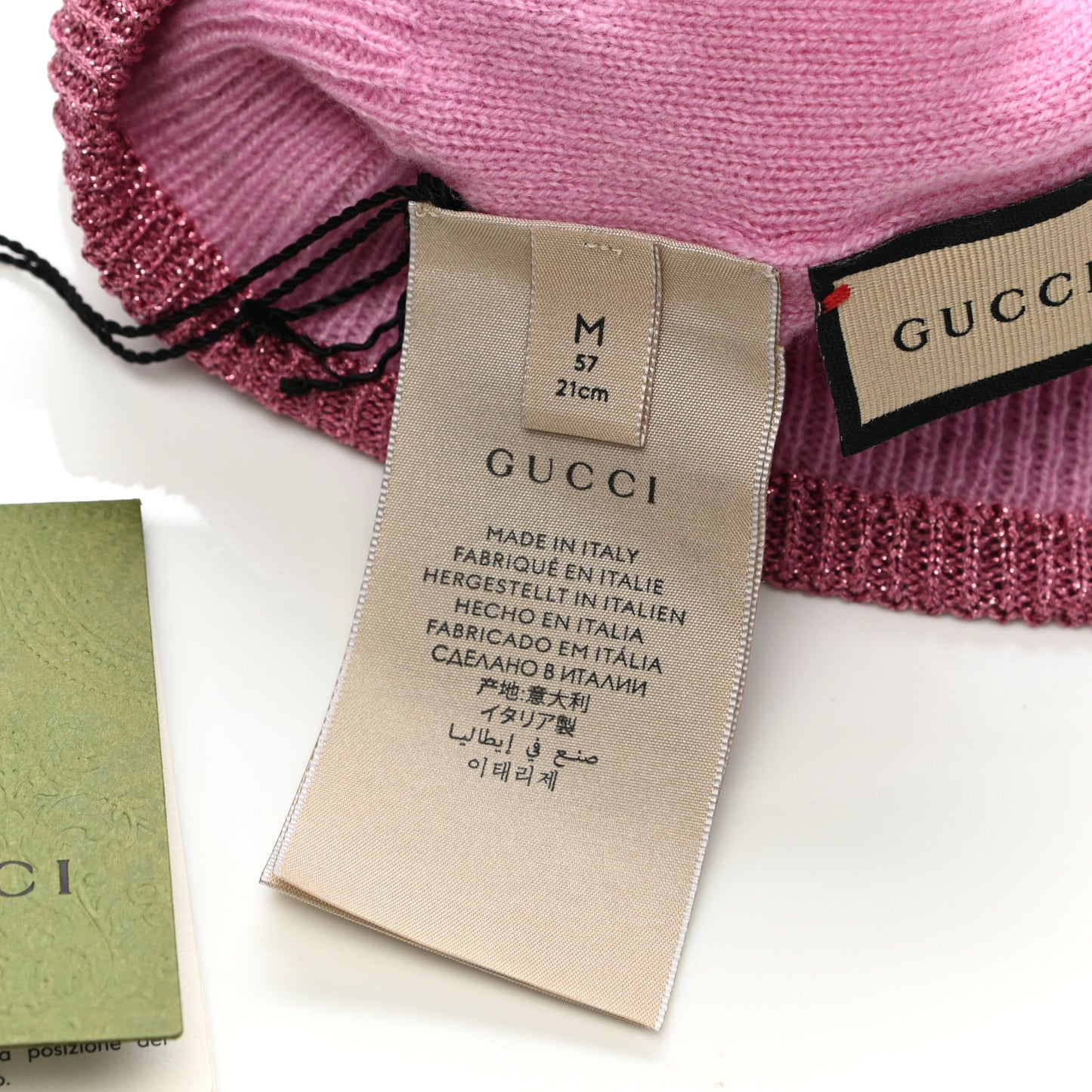 Lame Jacquard Monlux Beanie Hat M Roseate Yellow