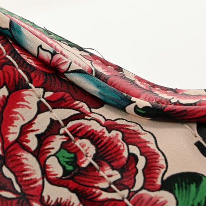 Gucci Calfskin Brit Roses Print Matelasse Diagonal Mini Interlocking G Heart Shoulder Bag Multicolor 12 of 12