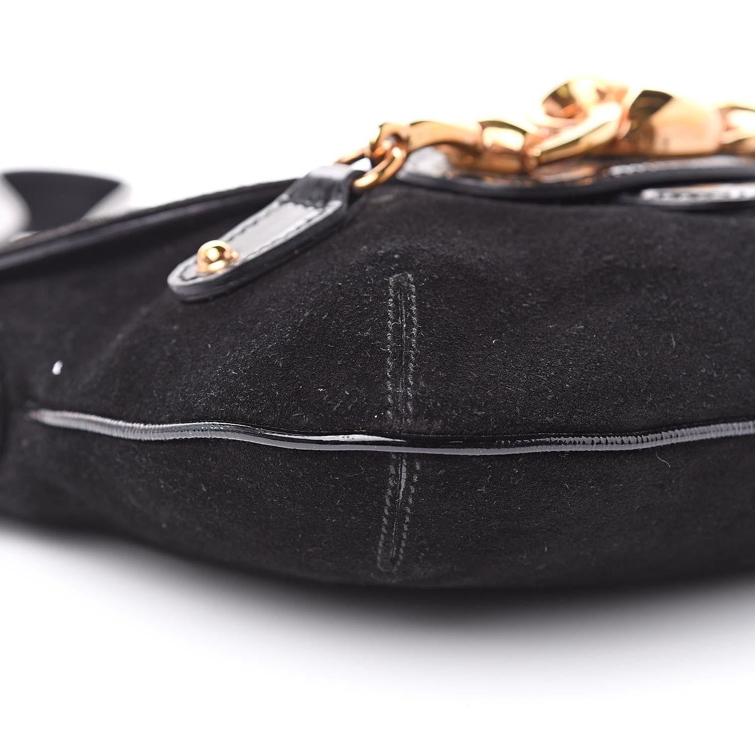 Gucci Suede Wave Flap Bag Black 8 of 13