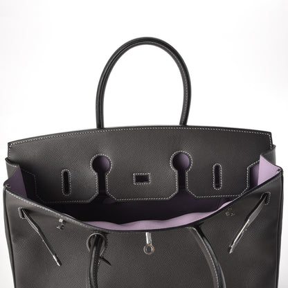 Hermes Epsom Horseshoe Birkin 35 Etain Lilac 17 of 27