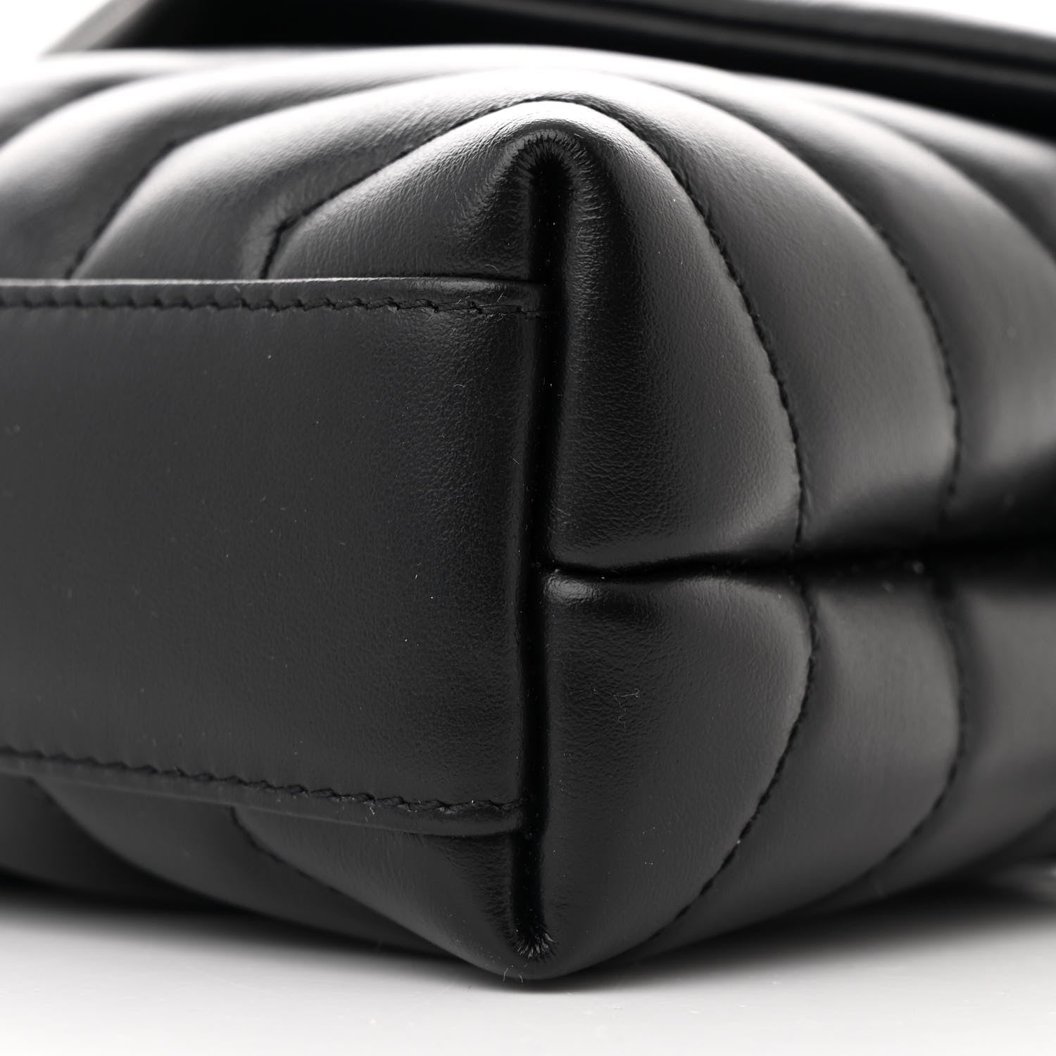 Saint Laurent Calfskin Y Quilted Monogram Monochrome Toy Loulou Crossbody Bag Black 11 of 11
