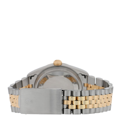 Rolex Stainless Steel 18K Yellow Gold Diamond 36mm Oyster Perpetual Datejust Watch Champagne 16233 3 of 4