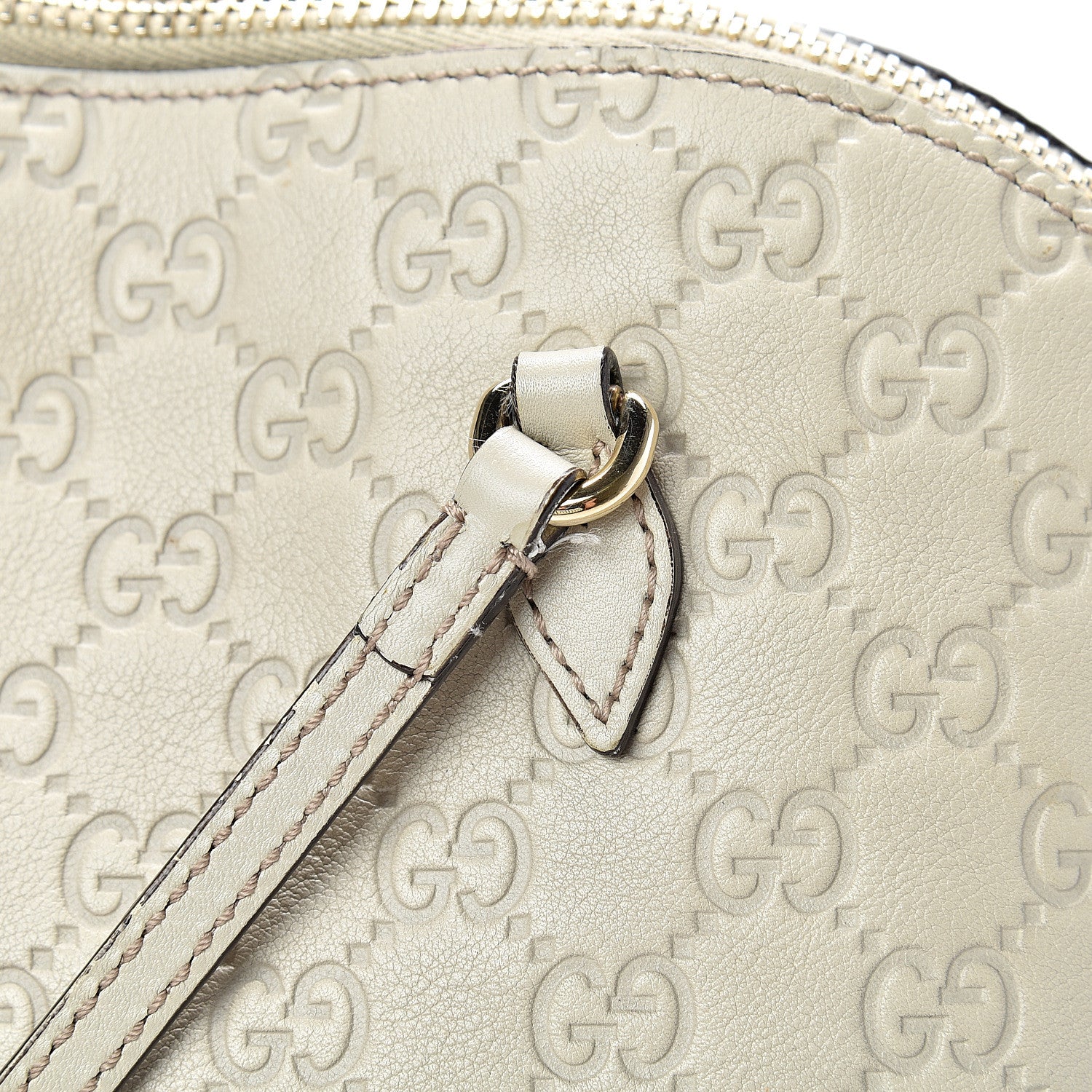 Gucci Guccissima Medium Bree Shoulder Bag Off White 14 of 15