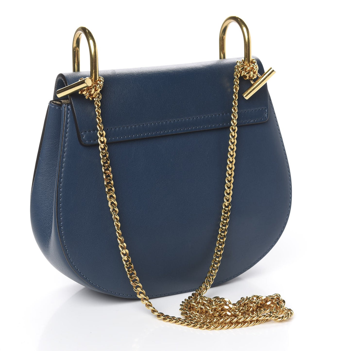 Suede Smooth Calfskin Mini Drew Shoulder Bag Majolica Blue