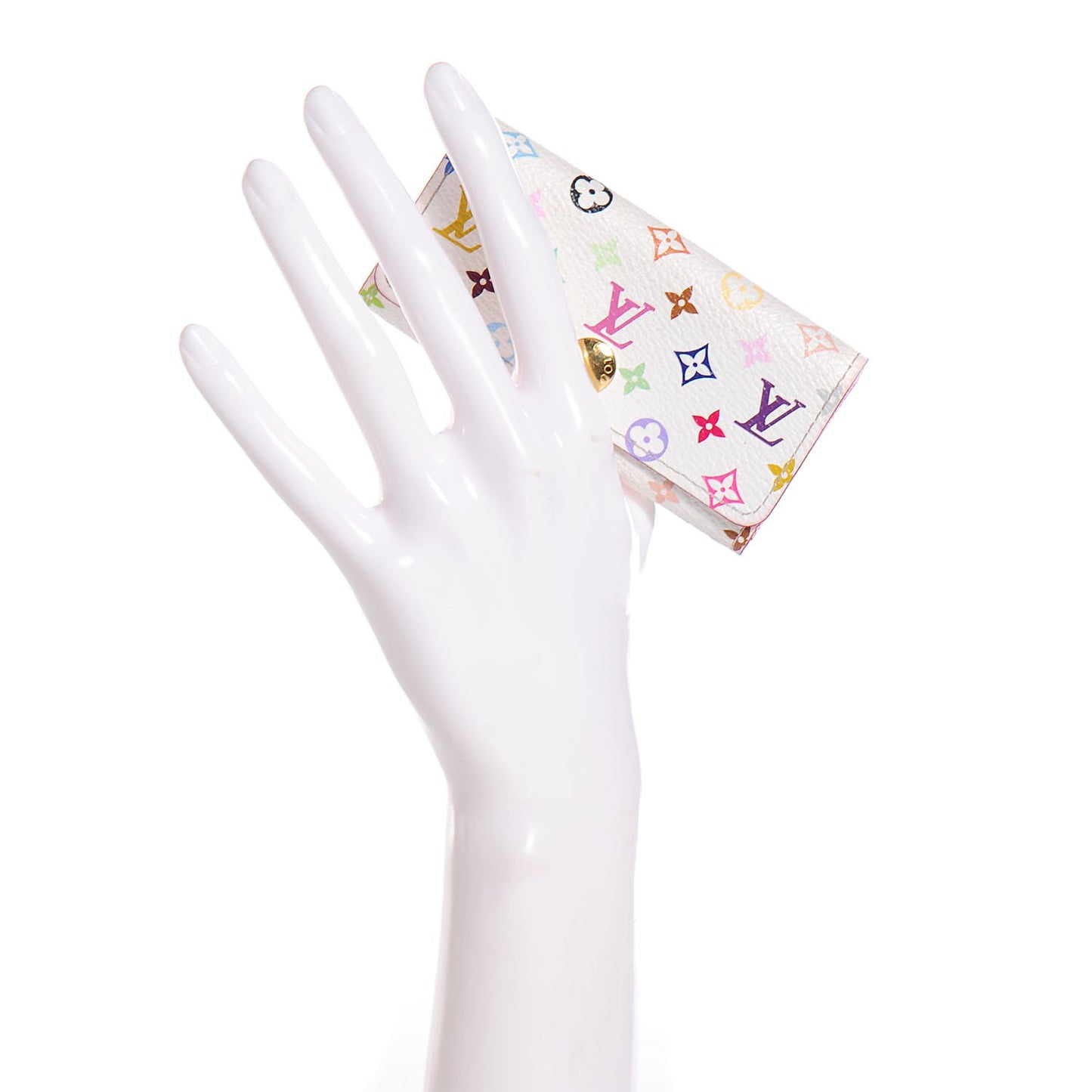 Monogram Multicolor Multicles 4 Key Holder White Litchi