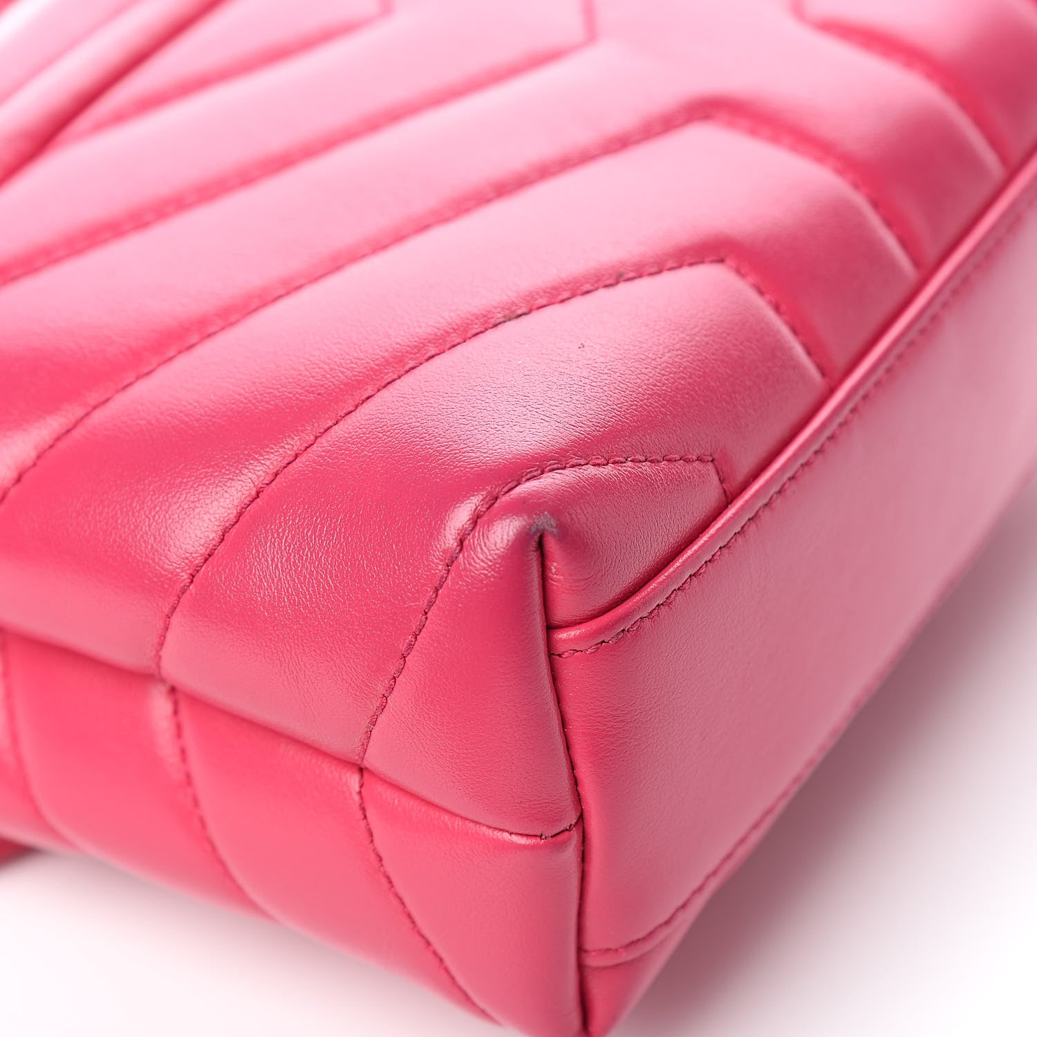 Saint Laurent Calfskin Y Quilted Monogram Toy Loulou Crossbody Bag Freesia 12 of 17