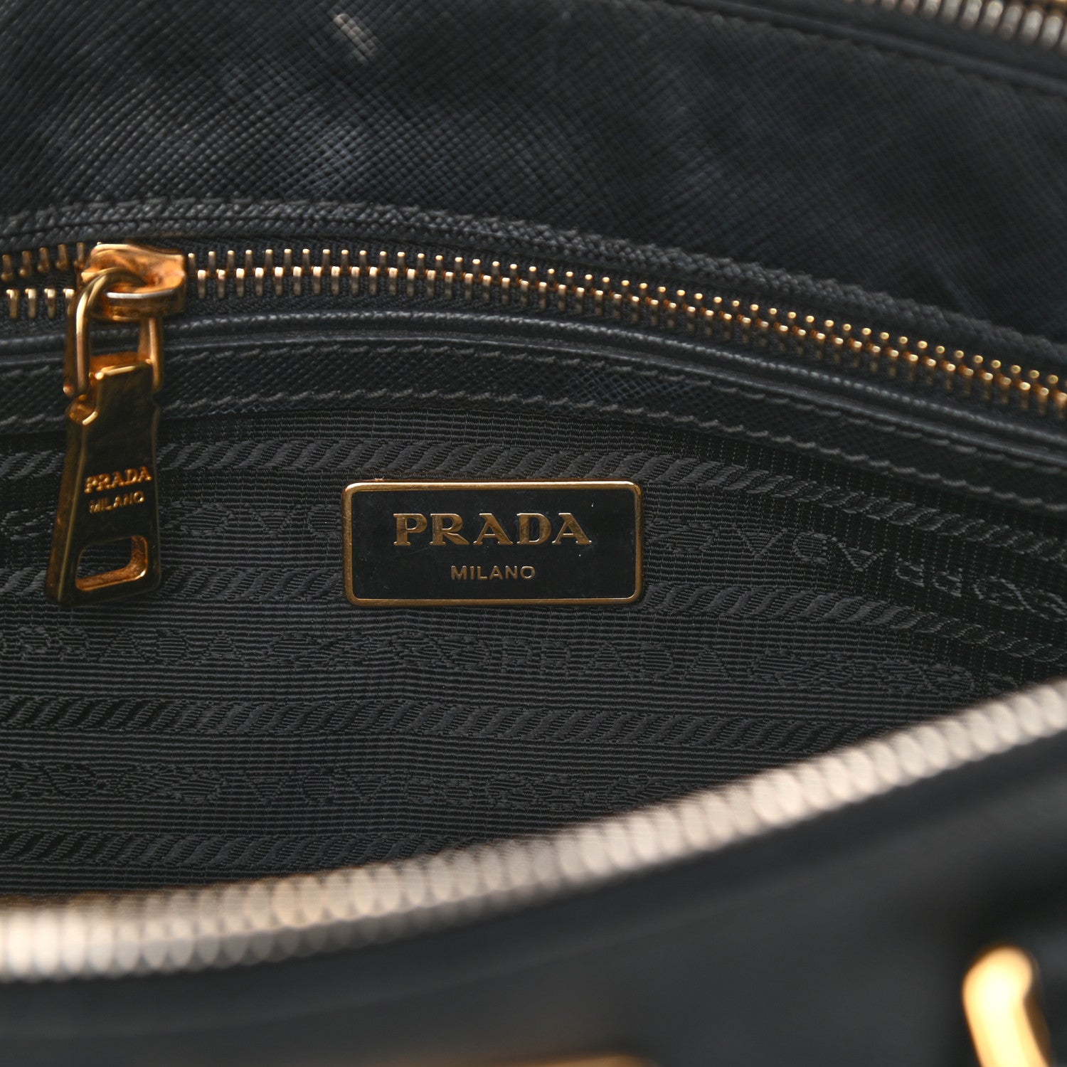 Prada Saffiano Small Galleria Double Zip Tote Black 14 of 35