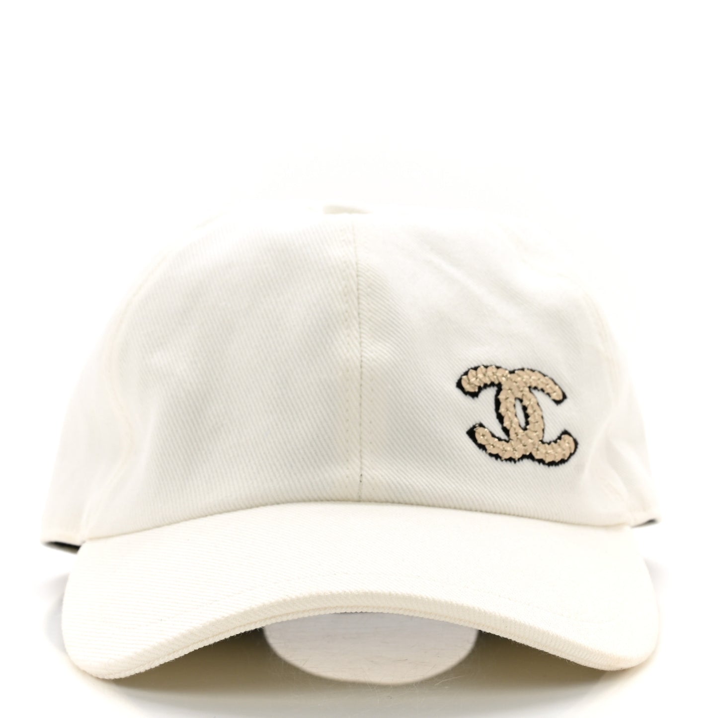 Cotton Sequin CC Cap Hat Ivory
