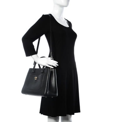 Chanel Grained Calfskin Small Neo Executive Shopper Tote Black 2 of 14
