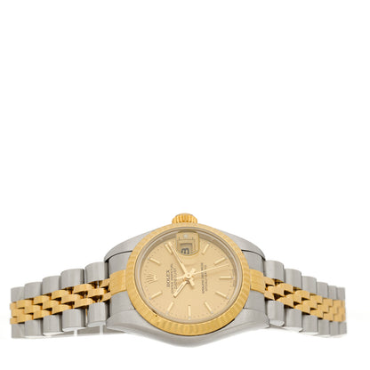 Rolex Stainless Steel 18K Yellow Gold 26mm Oyster Perpetual Datejust Watch Champagne 79173 2 of 4