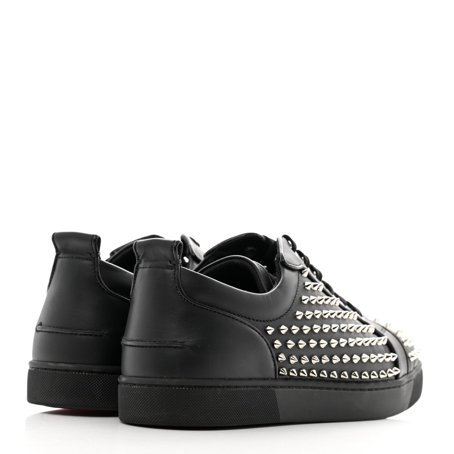 Calfskin Mens Vieira Night Spikes Sneakers 43.5 Black