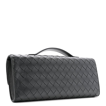 Bottega Veneta Nappa Intrecciato Enamel Long Andiamo Top Handle Daisy Clutch Ardoise 3 of 9