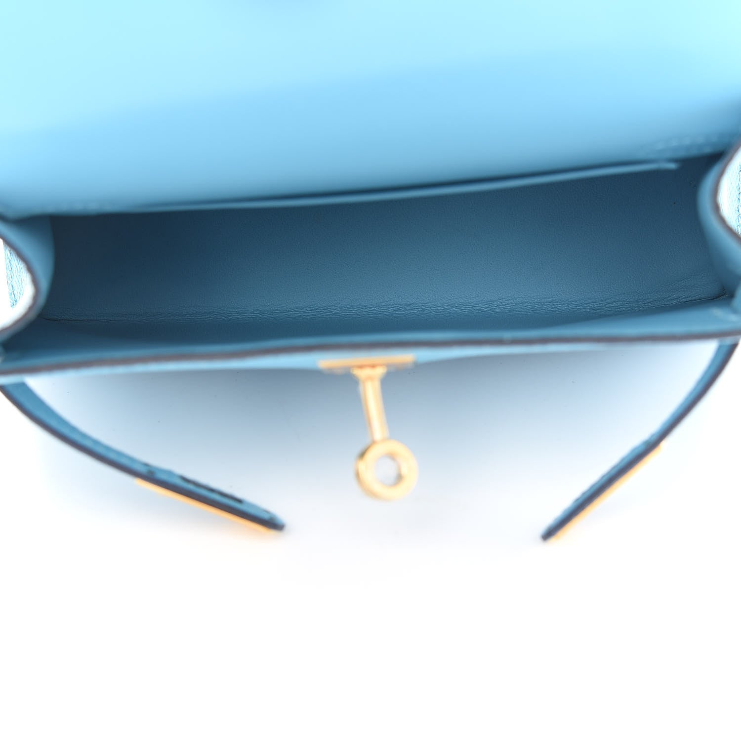 Hermes Epsom Mini Kelly Sellier 20 Bleu Du Nord 4 of 9